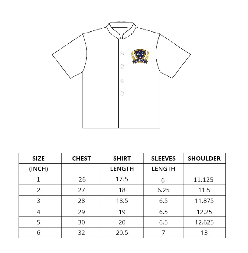 PRIMUS -SHIRT ZISE CHART